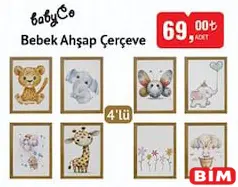 BABYCO BEBEK AHŞAP ÇERÇEVE 4'LÜ